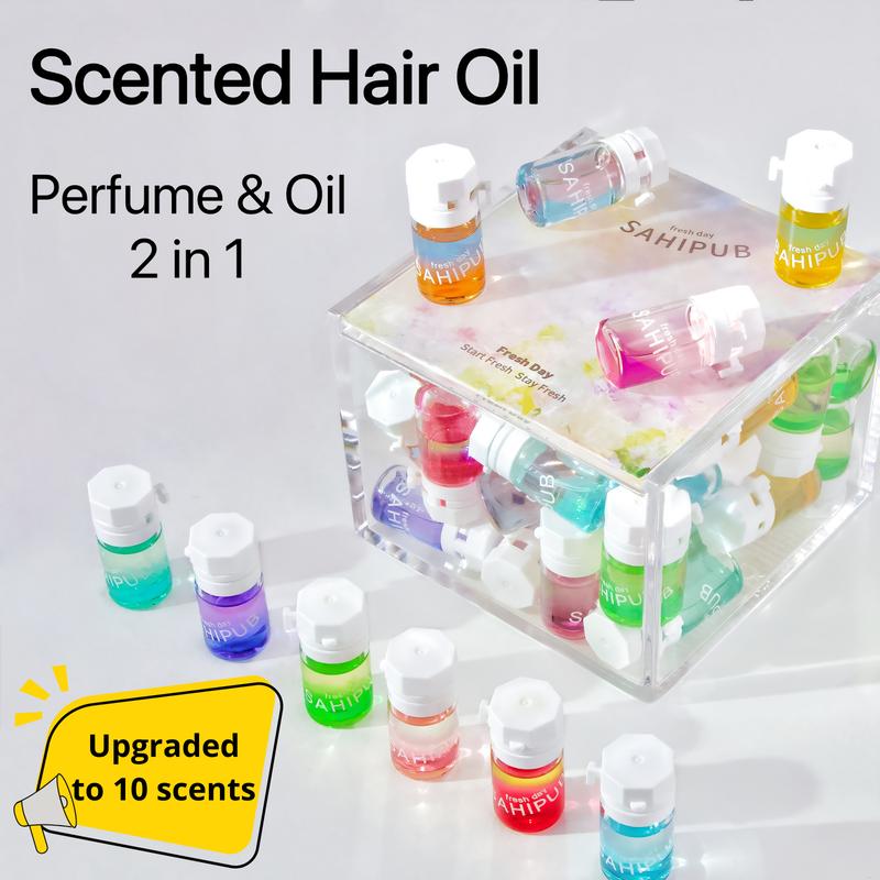 【Sahipub】Perfume& Hair Oil 2 in 1-Avocado Oil, Collagen Hair Oil for Frizzy, Dry, Thicker, Ponytail, Damaged, Curly, Healthy Hair, Repair serum, Haircare, Hair Fragrance Youthful-Looking Gift