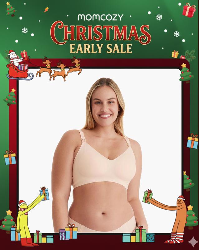 【Summervibes 】Momcozy YN21 Seamless Nursing Bra | Size Up Recommended | Ultra Soft Wirefree | Natural Shape Support | Nursing + Pumping + Sleep Bra, Mom stuff, Maternity clothing, postpartum essentials, pregnancy stuff