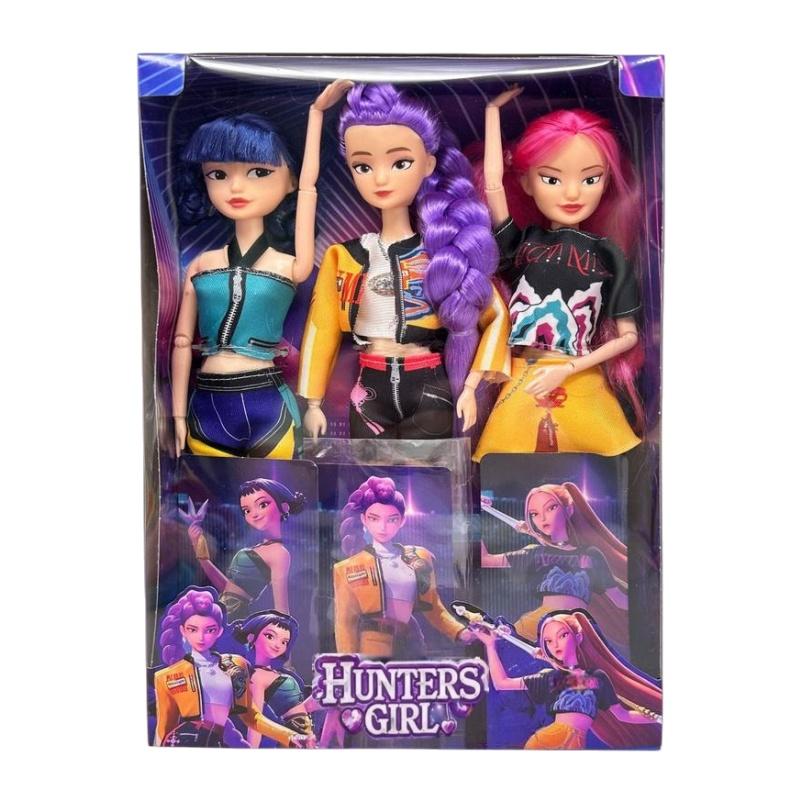 Anime Action Figure Doll Set of 3 Rumi Mira Zoey 11.5-12 Inches Joint Movable Collectible Dolls for Fans Kids Desk Display Halloween