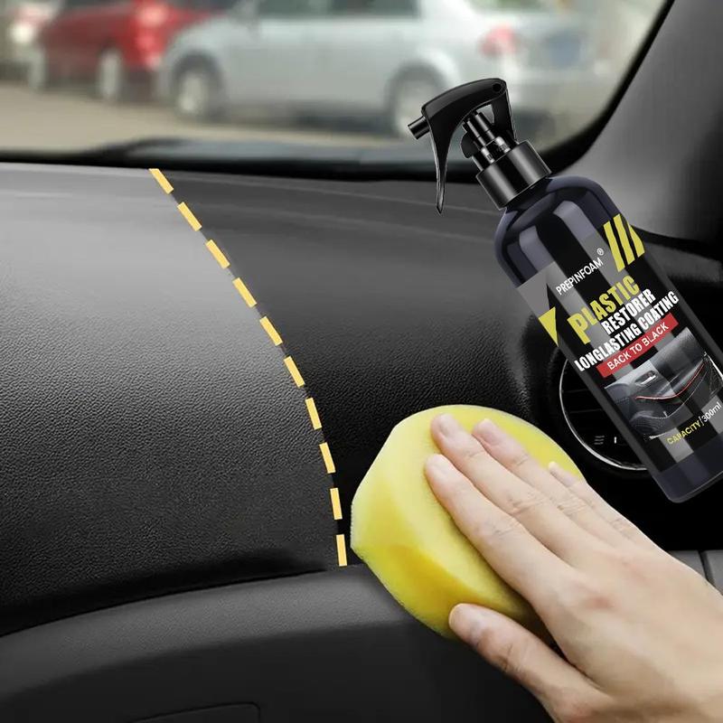 Car Plastic Restorer, Quick Polish for Color Restoration & Protection on Car Panels, Tires & Dashboards, Easy to Use, Long-Lasting Protection, Car Detailing Products #GLOBAL PICKS
