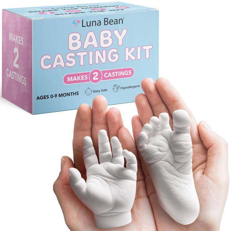 Luna Bean Baby Casting Kit 2pc – Newborn Keepsake, Baby Shower Gift & New Mom Gift