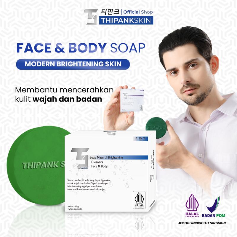 Thipank Skin Body Soap Sabun Pemutih Sabun Pemutih Sabun Pemutih Badan Original Sabun Jerawat Punggung Sabun jerawat dada ORI HALAL BPOM sabun thipank