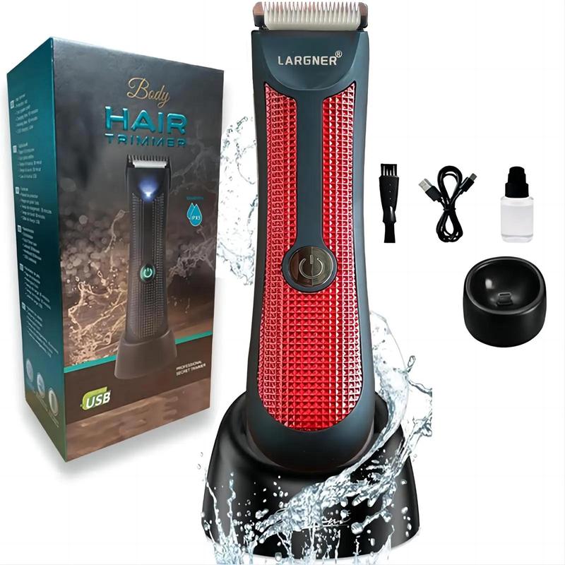 Electric Body Hair Trimmer, 1 Box Rechargeable Hair Shaver, Waterproof Hair Trimmer for Men, Professional Hair Shaver for Daily Use, Gift for Men
