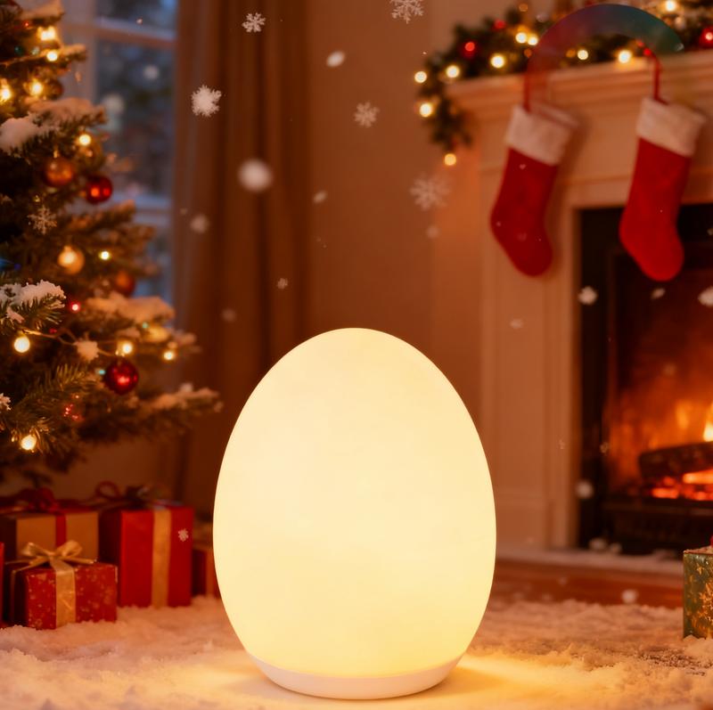 Night Light for Kids, Egg Light for Nursery with 7 RGB Colors Changeable & Stepless Dimming, Rechargeable Tap Light & Touch Control - Baby items, Interior decoration |Mother’s Day Special, Summervibes