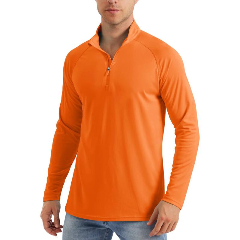 MAGCOMSEN Men's 1/4 Zip Shirt UPF 50+ Quick Dry Lightweight Long Sleeve for Hiking Running Rashguard Outdoor Sports Clothing Sports Casual Wear Outdoorfun SummerVibes