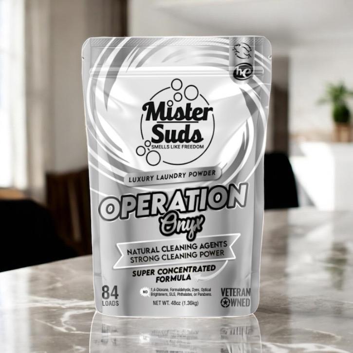 Mister Suds Laundry Detergent Powder - 3LB Super Concentrated Formula - 84 Loads - 100% Natural Cleaning Agents - Gentle & Hypoallergenic - Veteran Owned Business