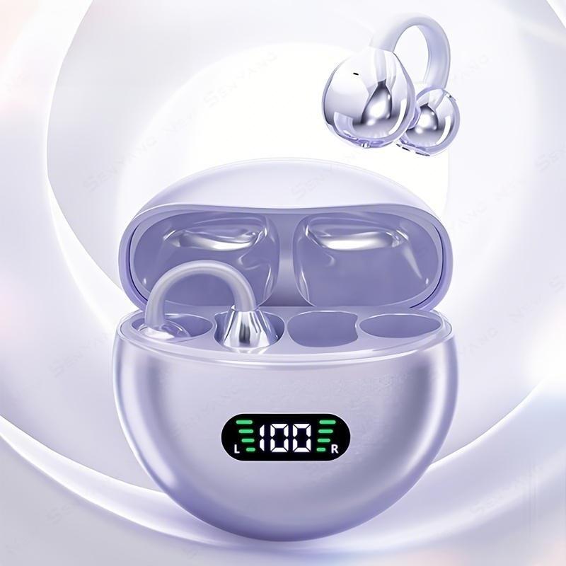 Wireless Open-Ear Headphones, TWS True Wireless Earbuds with Charging Case, Chargeable, Stereo Sound Earphones for Android & iPhone, Bluetooth-Compatible Earbuds for Sports and Audio, Wireless Earbuds Headset