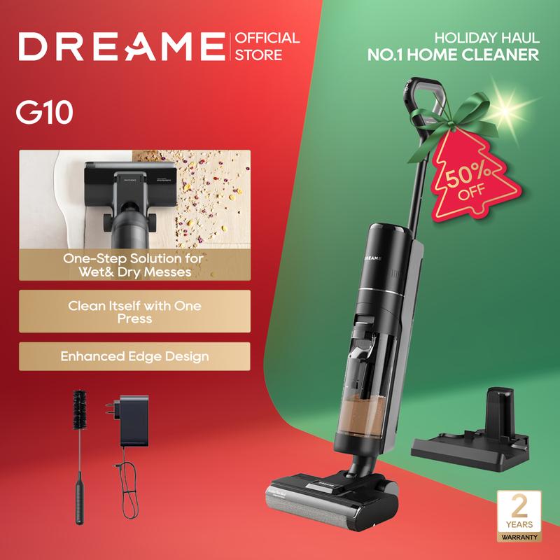 DREAME G10 Pro Elite Wet Dry Vacuum Cleaner, Cordless Vacuum Mop All in One with Auto Self-Cleaning, Up to 30 Mins Runtime, Cordless Floor Cleaner Machine for Hard Floors, Edge Cleaning Wet Dry Vacuum