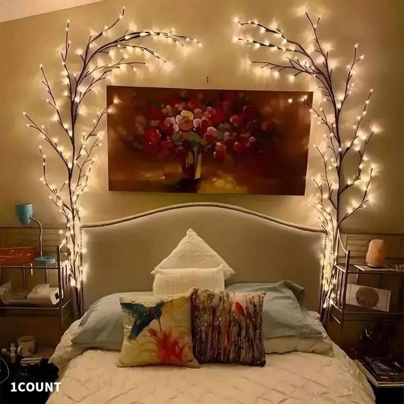 LED Tree Branch Design Light, 1 Count USB Powered Decorative Light, Ambient Night Lamp Decoration for Home Party Wedding Festival, Halloween