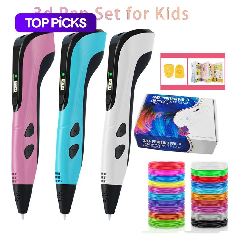 NEW 3D Printing Pen Set, 3D Pen with LCD Display & PLA Filament, Creative DIY Gift for Kids and Children, Ideal for Birthdays & Christmas Presents