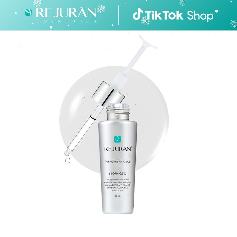 REJURAN Turnover Ampoule, c-PDRN - Anti-Aging Face Serum for Firmness, Radiance, Youthful Skin, Korean Skin Care (1.01 fl oz)