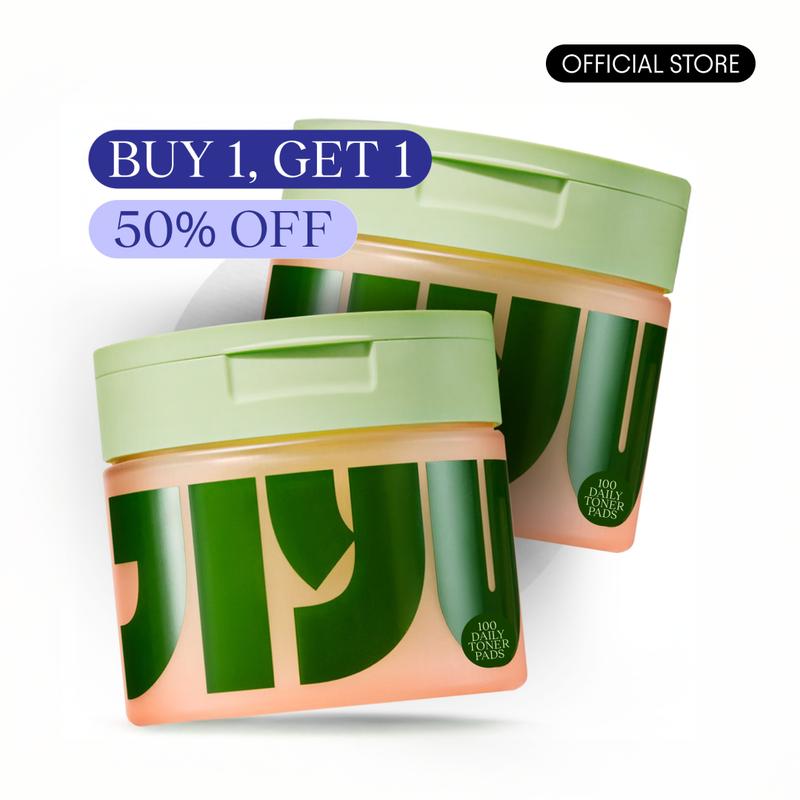 Jiyu Korean Skincare (2-PACK) - Anti-Aging, Dark Spot & Wrinkle Minimizing Toner Pads with Centella Asiatica, Snail Mucin, Niacinamide - 200 ct.