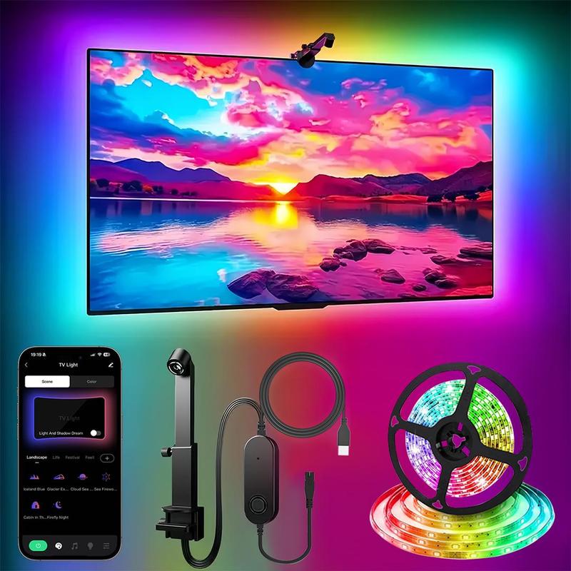 USB LED light strip, 1 set of LED light strip with RGB color transformation and intelligent application control, intelligent LED TV backlight, household decorative LED ambient light,Valentine's Day gifts, birthday gifts