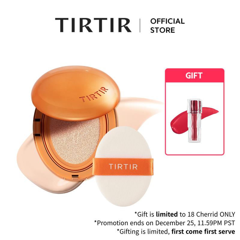 [TIRTIR Official] Mask Fit AI Filter Cushion Foundation l Full Size 0.63oz / 18g l Natural Satin Finish Makeup for Long Lasting Coverage & Smooth Texture Concealer Cosmetic Matte