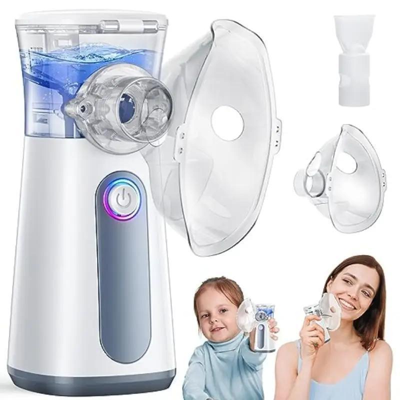 Portable Ultrasonic Air Humidifier, Compact Air Humidifier with Double-Power Mode, Suitable for Home and Travel, Face Care Product, USB Powered Humidifier Machine, Rechargeable Portable Humidifier