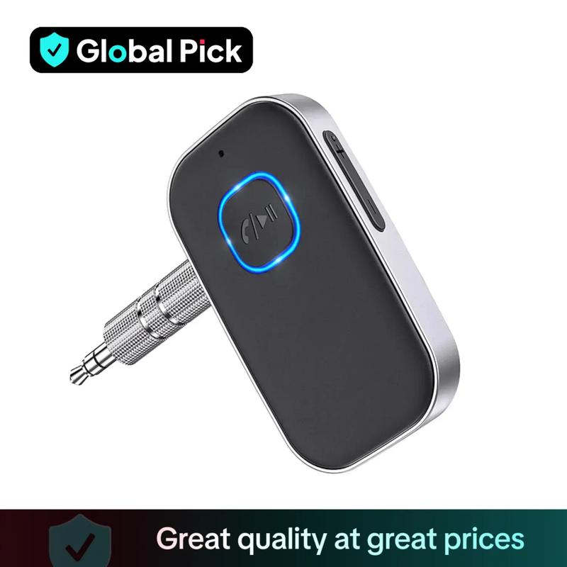 Bluetooth-Compatible Audio Receiver and Wireless FM Transmitter, AUX Input Sound Adapter for Car #GLOBAL PICKS