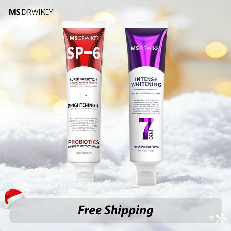 MSDRWIKEY SP-6 & 7-Pro Toothpaste Set | Dual Action Probiotics for Enamel Repair & Freshness |  Oral Care