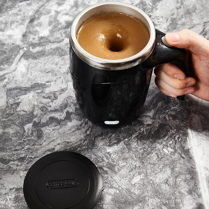 Automatic Magnetic Stirring Coffee Mug, Electric Stainless Steel Self Mixing Coffee Tumbler, Valentine's Day Gift,Â Rotating Home Office Travel Mixing Cup[Hand Wash Only Avoid Washing USB Port]
