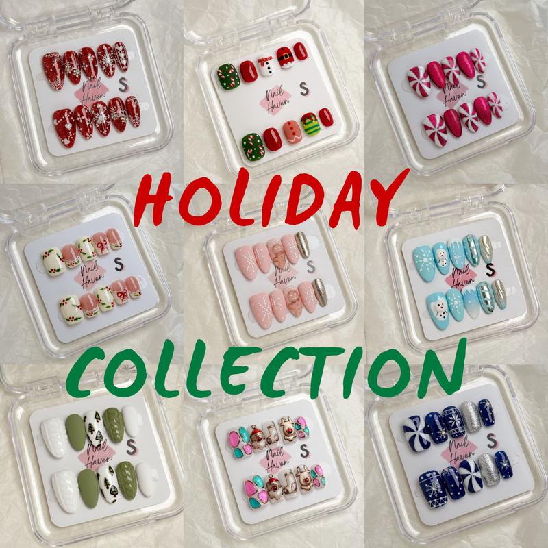 NailHaven| holiday nails collection | Fourth of July designs||  |cute nails| nails | acrylic press-on| fake nails |Handmade | high quality Press on nails 10 pcs|reusable nails|nail art|nail charm|handmade press ons|uña sacri lic as