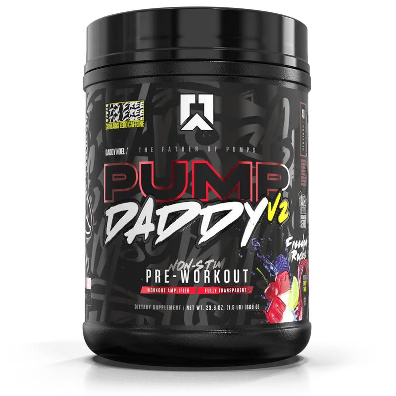 RYSE Pump Daddy V2 Pre Workout Powder - Noel Deyzel Signature - Non-Stim Supplement with Citrulline, Creatine and Beta Alanine - 40 Servings