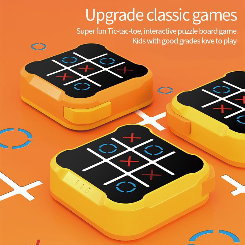 3 in 1 Electronic Tic Tac Toe Game, Handheld Digital Tic Tac Toe Bolt Game with Silent Mode, Portable Educational Toy Gift for Kids & Adults