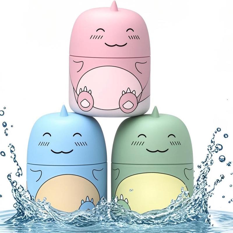 CloudMades Cute Dinosaur-Shaped Toilet Bowl Cleaner Bottle, Bathroom Toilet Tank Cleaner with Ocean, Jasmine, and Peach Scent,Three bottles can be used for 9 months (Three colors and three bottles) Powerful Cleaning Tablets Household