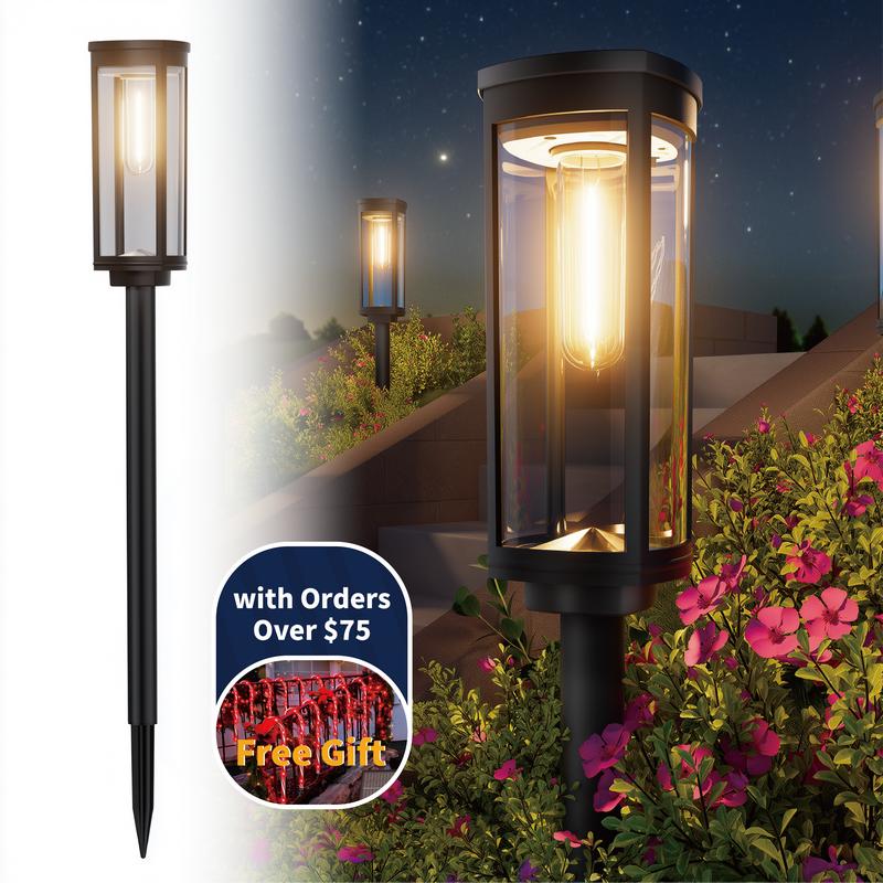Solar Outdoor Lights,Elegant Solar Pathway Lights Modern Luxury | Easy Installation, Auto On/Off & IP65 Waterproof | For Garden, Yard & Driveway, Outdoor Solar Lighting, Decorative & Rechargeable,easiestgardenmakeover