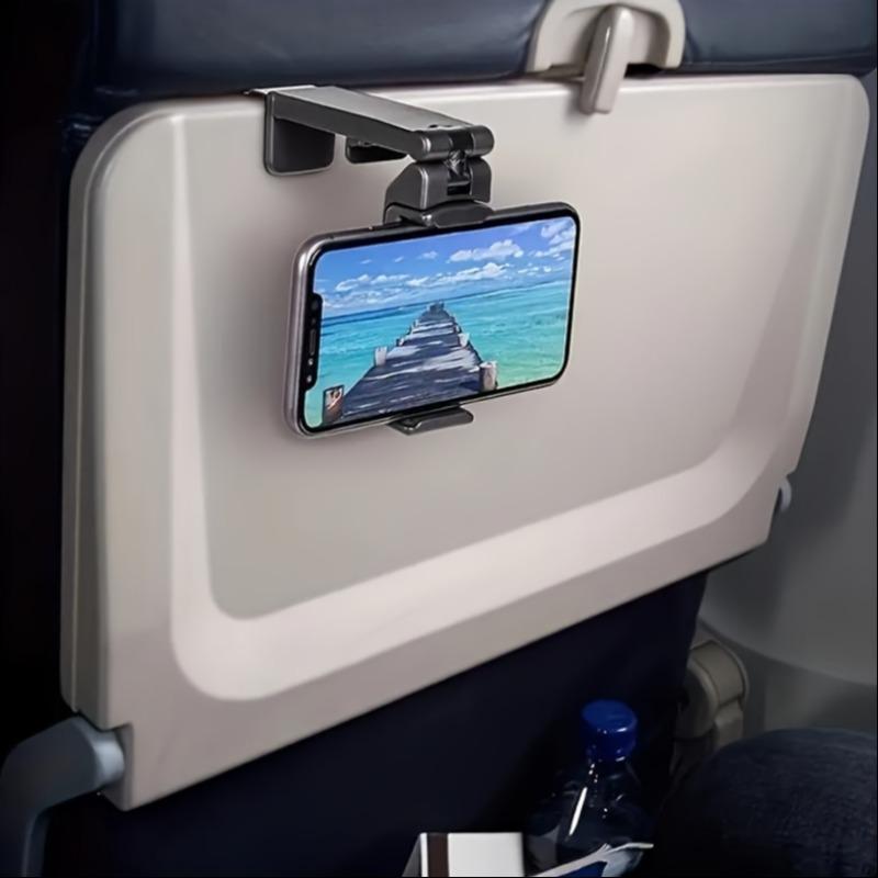 360 Degree Rotatable Multipurpose Phone Holder, Phone Mount, Smartphone Holder, 1 Count Universal Multi-angle Adjustable Airplane Phone Rack For Flying Traveling, Business Trip