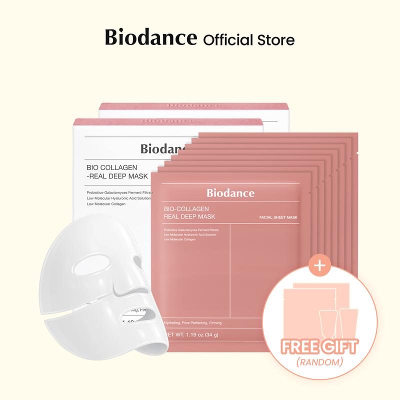 [Biodance Official] Collagen Hydrogel Facemask | Pore Tightening, Firming, Glow, Glass Skin, K-beauty Sleeping Mask, Korean Skincare, Collagen+Galactomyces,  TikTok Exclusive Bundle, Affordable bundle (8 Sheet) Gentle Radiant