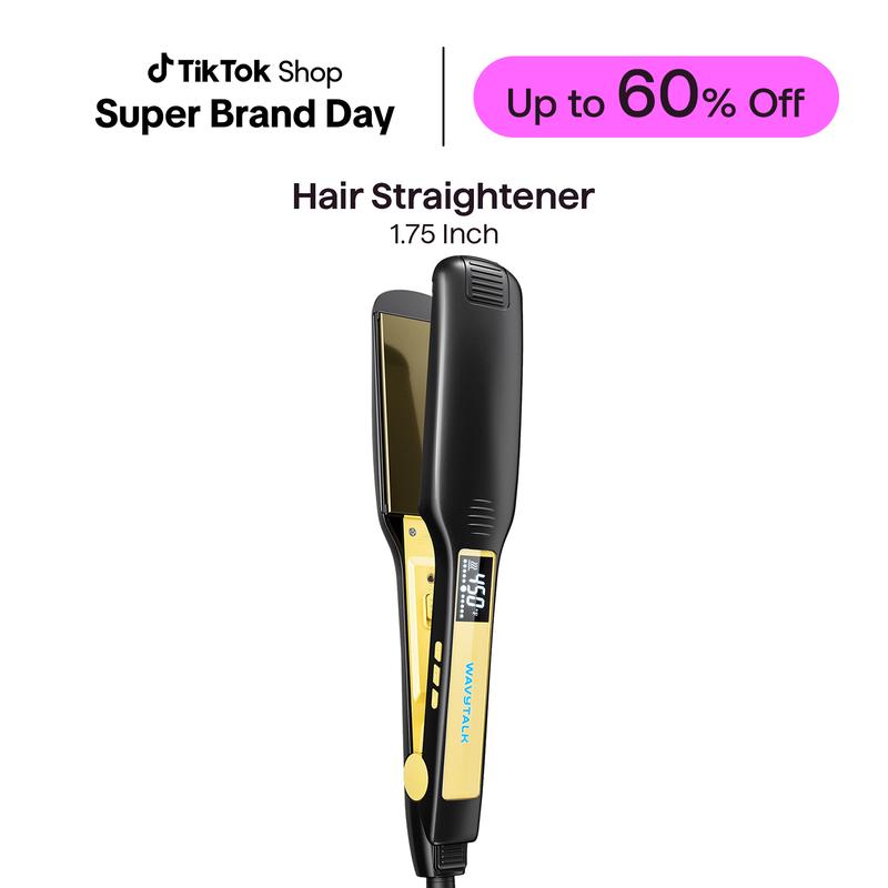 Wavytalk Hair Straightener 1.75 Inch for Effortless Straightening