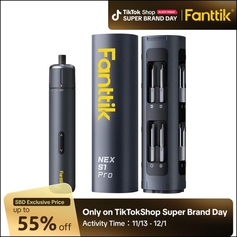 【FathersDayGift】Fanttik S1 Pro 3.7V Electric Screwdriver, Cordless Screwdriver, 16 S2 Metal Bits,3 Torque Settings, Max 6 N.m,Idea Tool for Furniture/Desktop Computer Portable Summervibes