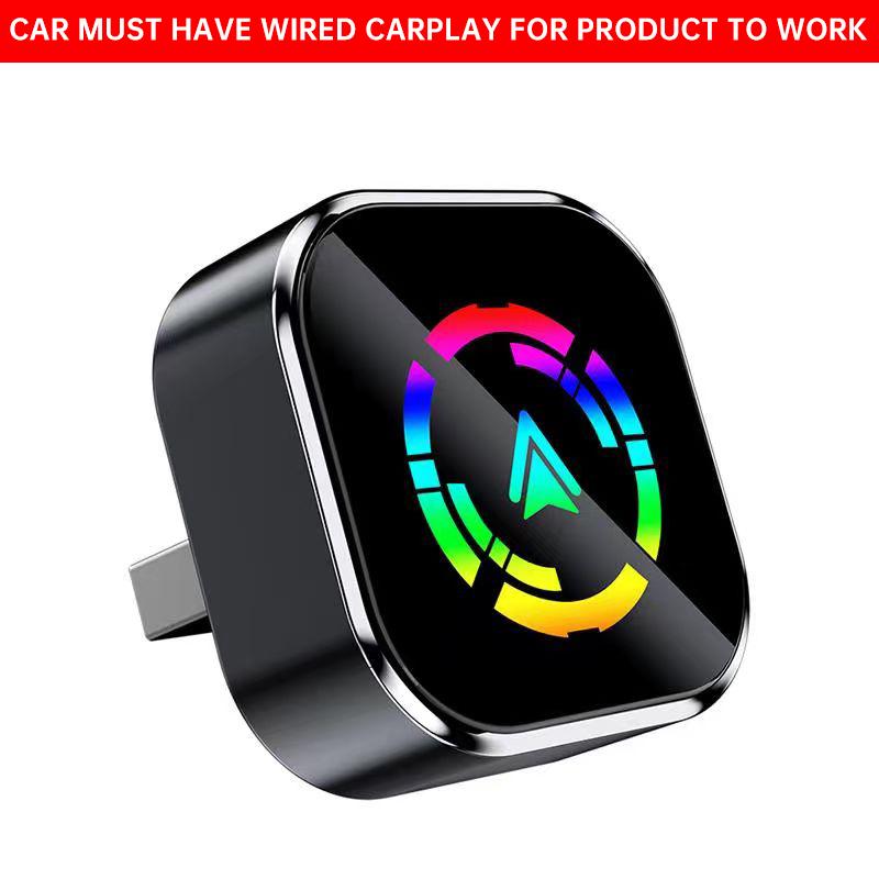 [Summervibes]2026 Wireless CarPlay Adapter - Only compatible with vehicles already equipped with factory CarPlay, quick connection | Supports hands-free calling on iPhones and Android phones