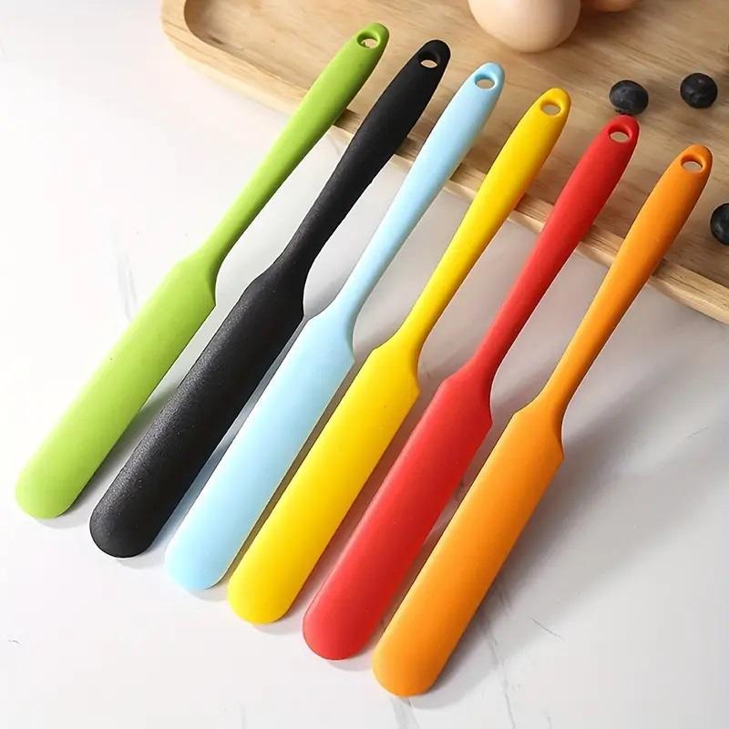 Silicone Jar Spatula, 1/5 Counts Non-stick Cake Cream Spatula, Heat Resistant Baking Tool, Nonstick Baking Tool, Pastry Decorating Tools for Home Kitchen, Picnic and Dining Room, Baking Utensils Supplies, Kitchenware
