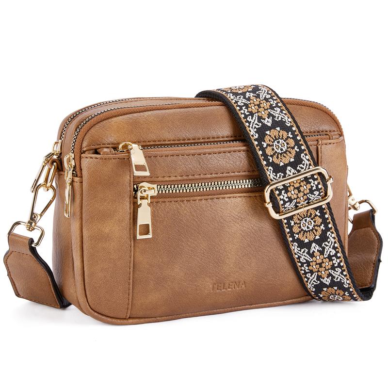 Telena  travel essentials Crossbody Purse for Women Small Crossbody Bags Trendy Vegan Leather with Adjustable Strap Crossbody Kindle Gift Compact &Waterproof Design  gift for her
