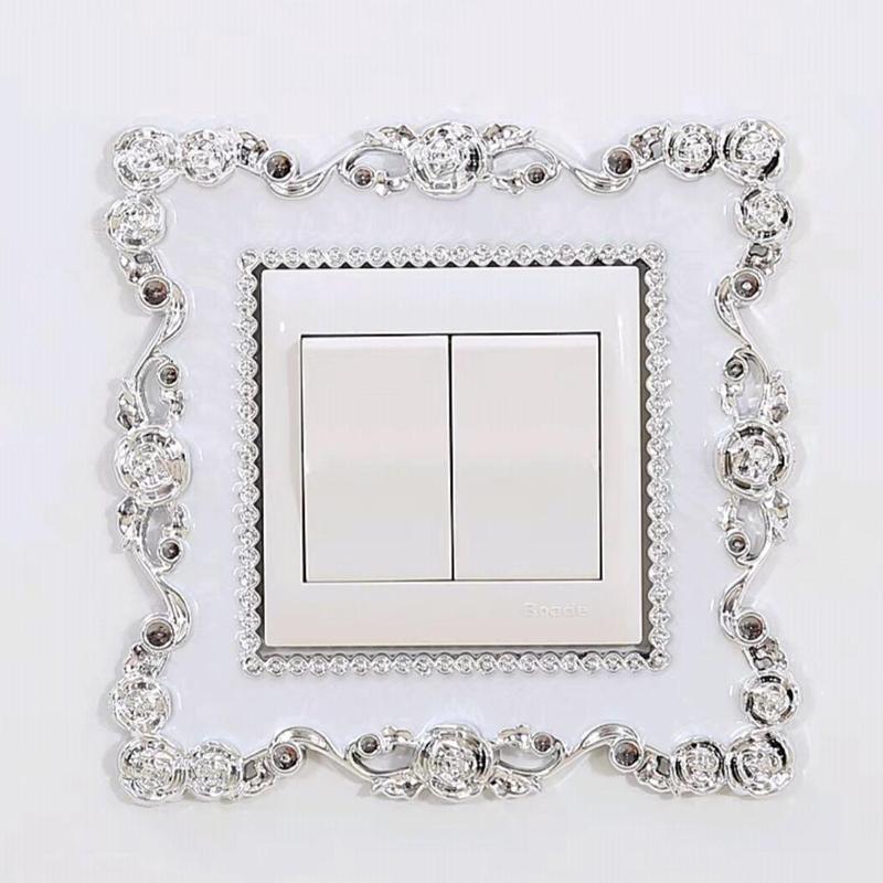 Flower Design Light Switch Cover, 1 Count Decorative Switch Protector Cover, Switch Decal for Home Decor #GLOBAL PICKS