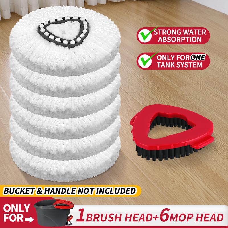 For O-Cedar Mop Head Refill, Mop Head & Scrub Brush Replacement for EasyWring 1 Tank System, Spin Mop Accessories, Cleaning Supplies cleaning supplies and tools,household essentials,housekeeping cleaning supplies summerwins