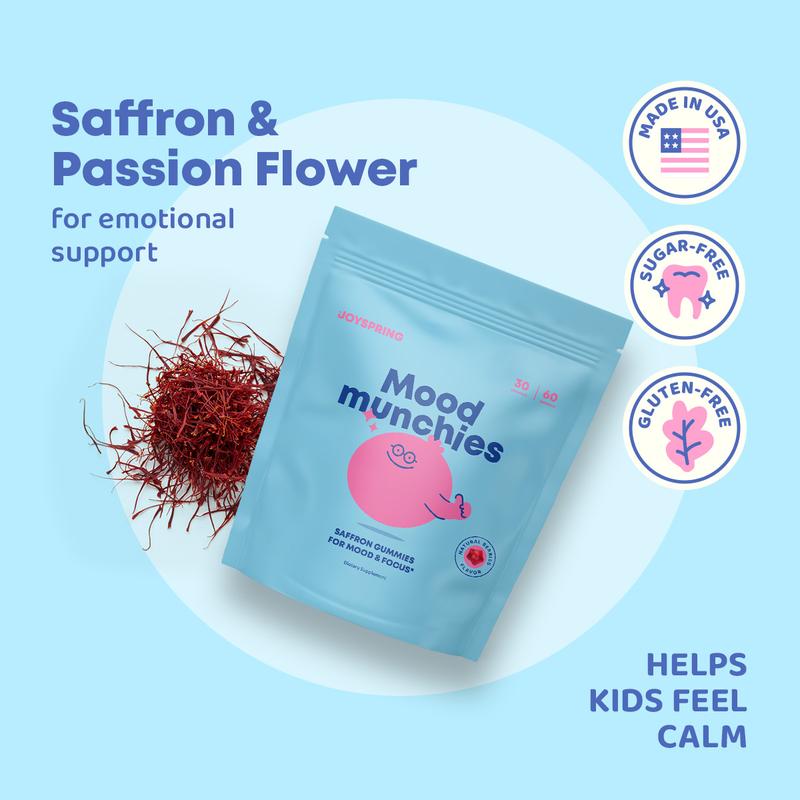 JoySpring Saffron Mood Munchies Gummies – Plant-Based Saffron Formula for Daily Wellness Designed to Support Mood and Focus