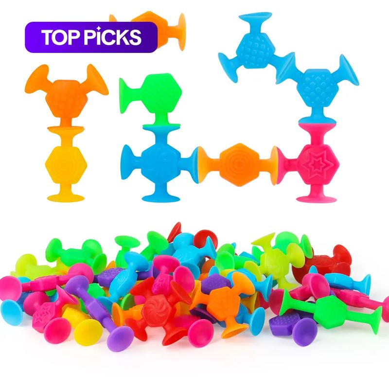 Colorful Silicone Suction Cup Toy (40pcs/set), Creative Stress Relief Sensory Grippie Set, Imagination-Inspiring Sensory Toy, Sensory Stress Reliever, Sensory Bundle #GLOBAL PICKS