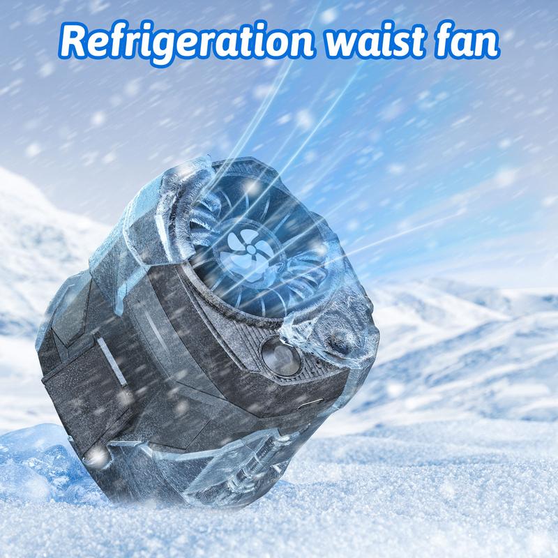 【Lentorgi】Portable Fan,Clip Fan Rechargeable With stand,4 Speeds Strong Airflow Small Fan Waist,Weight reduction design,for Travel Camping Outdoor Jobsite,Camping Essentials-Black and Gray