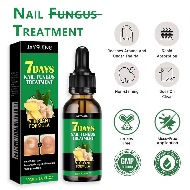 Nail Fungus Treatment â Triple-Action Repair for Brittle, Thick & Discolored Nails â Ginger & Undecylenic Acid Formula, Fast-Acting, Vegan & Cruelty-Free