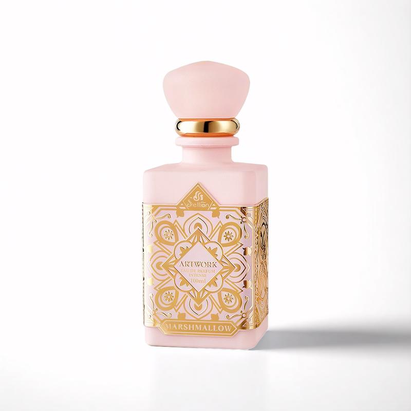 Sellion Women's Marshmallow Eau De Parfum Spray - 3.4 fl oz (3 to 3.9 fl oz Range) Floral Fruity EDP Beauty Products, Strawberry Vanilla Scent Warm Gourmand Single Item, Ideal Gift for Women