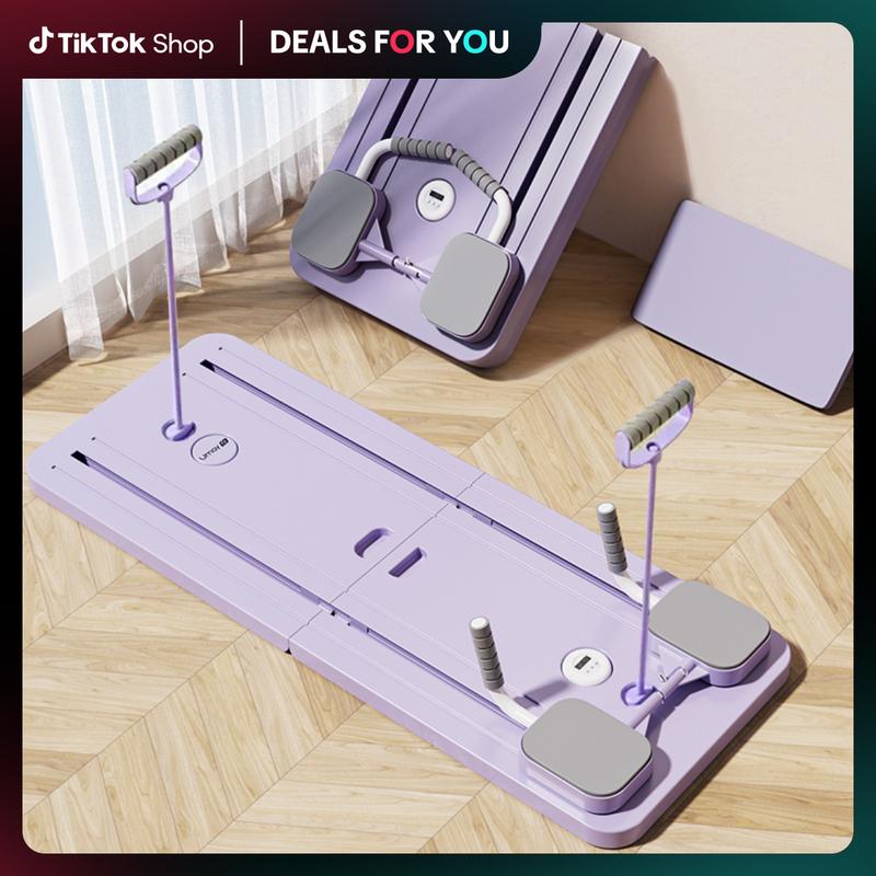 UMAY Multi-functional Ab Exercise Board, Home Pilates Reformer, Ab Workout Equipment for Core Strength Training Foldable for Home Gym Fitness