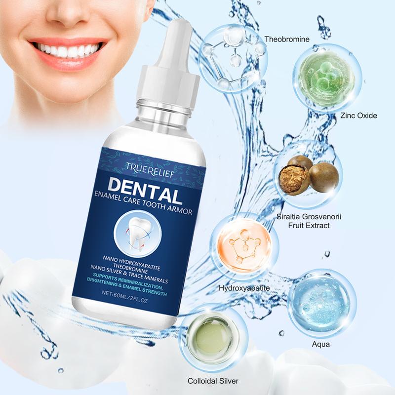 TrueRelief Original Tooth Armor Liquid Drops, An-ti Cavity Enamel Protector, Fluoride-Free, Nano Hydroxyapatite Tooth Drops, Daily Drops  Gentle Oral Care for Sensitive Teeth, Fresh Breath, Teeth Cleaner, Enamel Boost