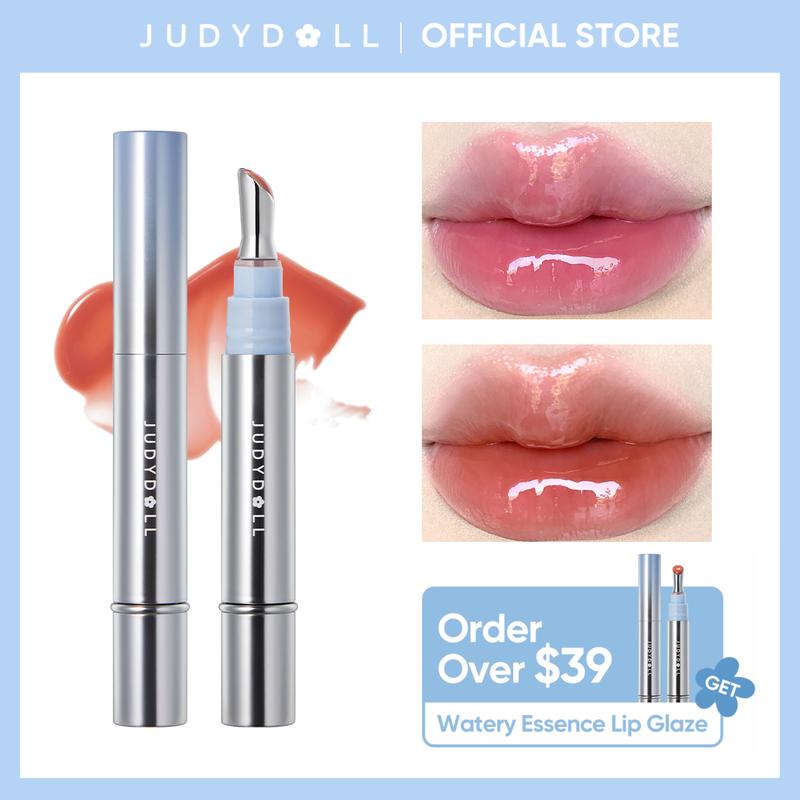 JUDYDOLL Watery Essence Lip Glaze, Blur, Mirror Lip Stain, Glossy, Moisturizing, Liquid Lipstick, Non-Drying, Tinted Lip Oil, Plumping, Diverse Shades, Not Easy To Fade, Cosmetics, Makeup, Blooming Beauty, Mother's Day Gift, Summervibes