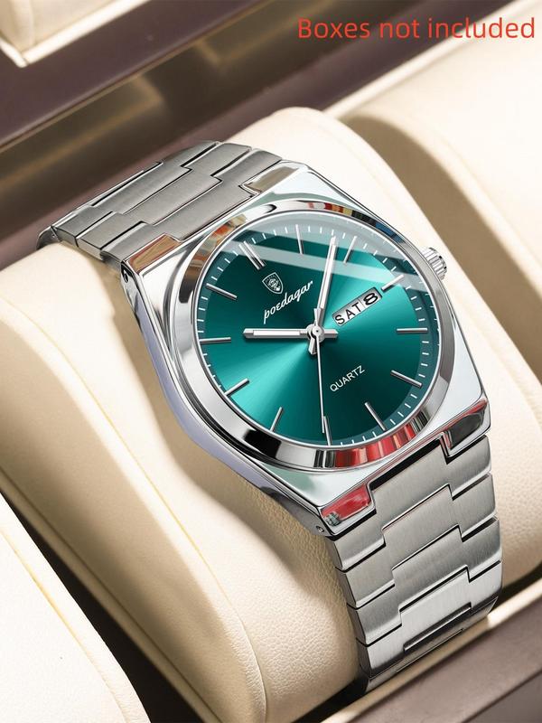 Casual Business Round Dial Analog Quartz Watch for Men, Fashion Watch for Parties and Daily Wear, Trendy Versatile & Exquisite Gift Watch with Box, Business Fashion Watches