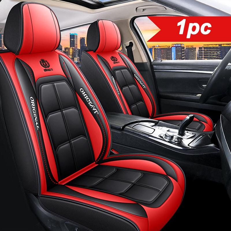 PU Leather Front Car Seat Cover, Universal Fit for Most Sedans SUVs Trucks, No Filler, Easy to Install, 1 Piece