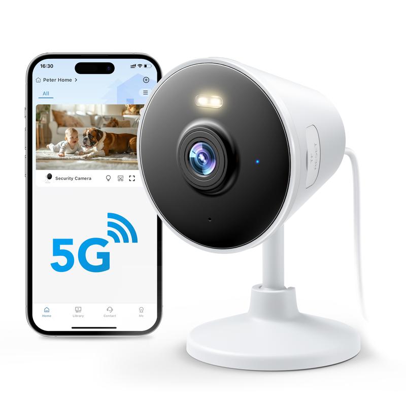 Security Camera for Home, Indoor/Outdoor,5G/2.4G,Baby/Elder/Dog/Pet , Wi-Fi Camera w/Spotlight, Color Night Vision, Two-Way Audio, 24/7, SD/Cloud Storage,  Works with Alexa