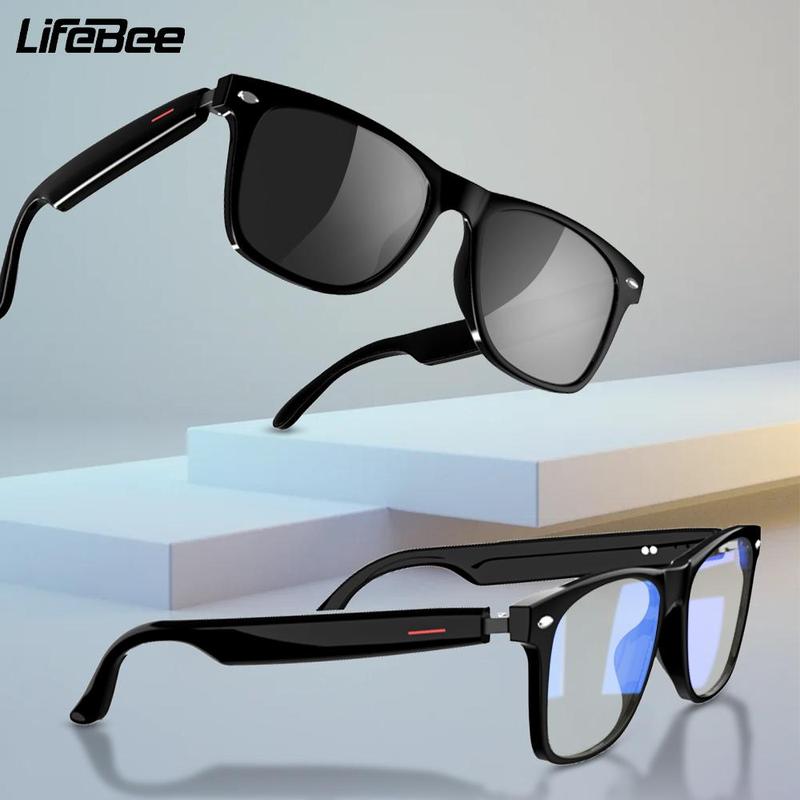 LFEBEE Smart Glasses, 1 Count Wireless-compatible Smart Glasses with Voice Control, UV Protective Glasses for Outdoor Sports