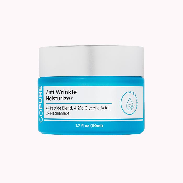 GOPURE Anti Wrinkle Moisturizer - Hydrating Peptide Blend with 4% Glyco-Peptide for Daily Skin Repair & Instant Hydration
