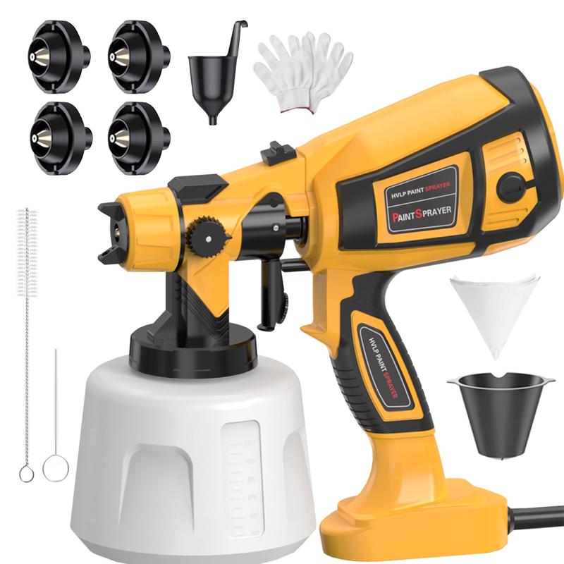 Paint Sprayer 1000W High Power Electric Spray Paint 1400ml High Capacity Container Easy to Clean for Paint Sprayer for Furniture Garder Chairs Fence Walls Door Etc